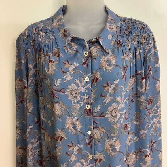 Like NEW: Veronica Beard Semi-Sheer Flowy Blouse Shirt Sz 12 - Picture 3 of 13